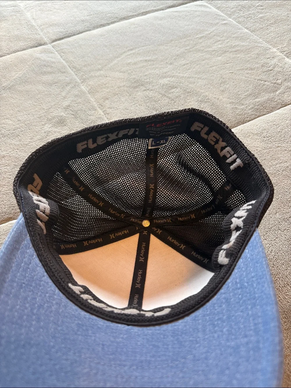 Hurley Gray Front Black Mesh Trucker Hat